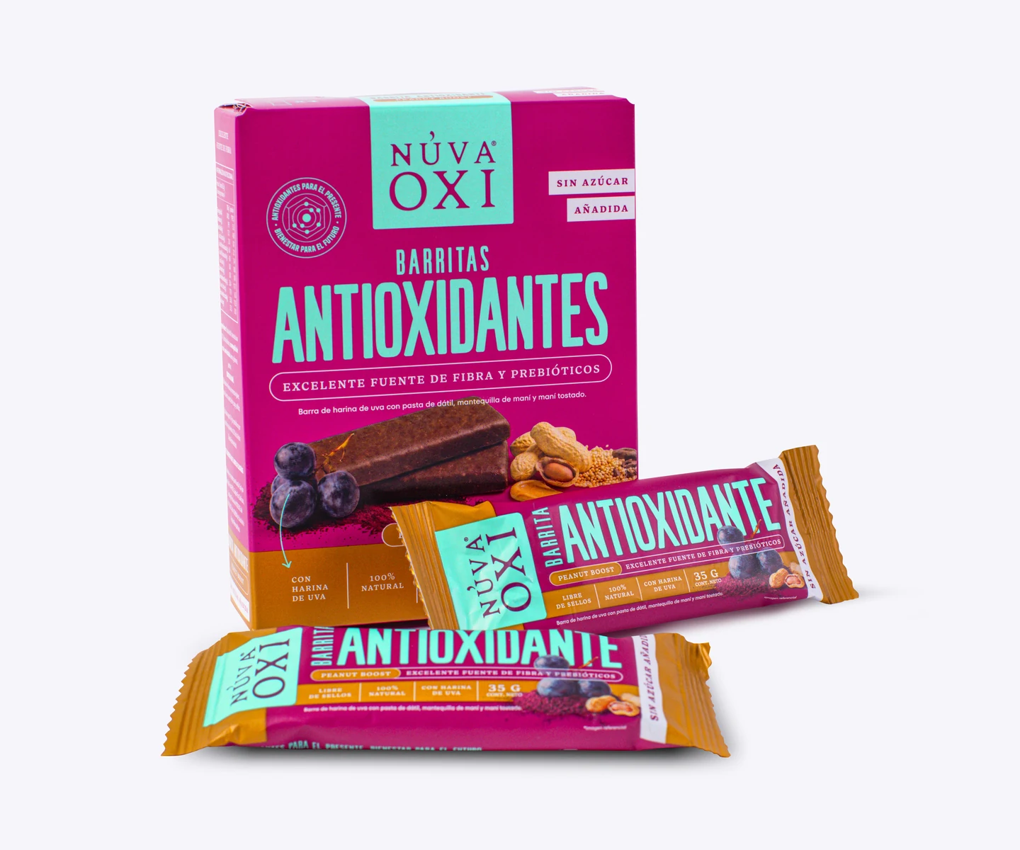 Estuche y barritas Nüva Oxi Peanut Boost